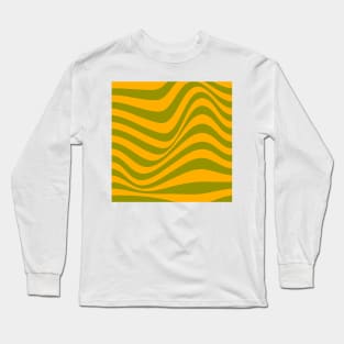 70's groovy wavy pattern Long Sleeve T-Shirt